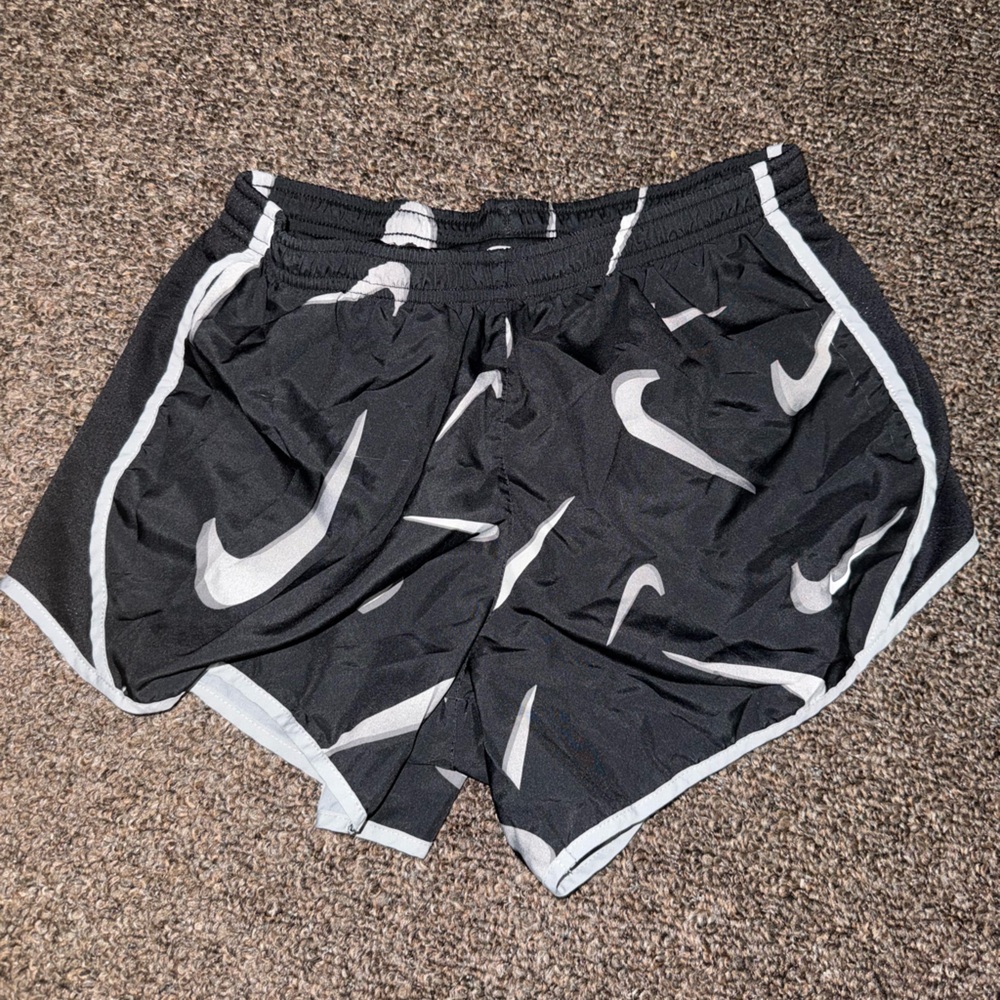 Nike Dri-FIT Black Shorts with White Accents